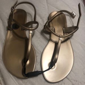 Kate Spade metallic goldish sandals.